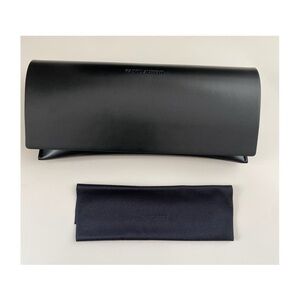 Saint Laurent Black Leather Glasses Case